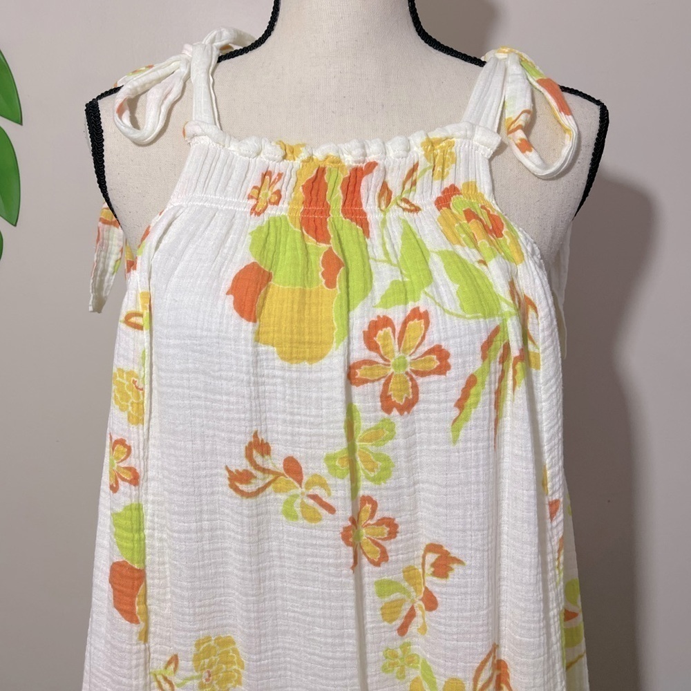 Free People Fleur Printed Tunic Mini Dress in Retro Combo Sz. Small - Picture 10 of 13